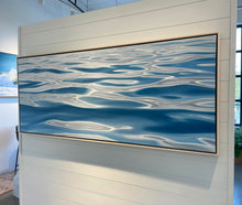 Liquid Peace | Abstract Original Oil Painting of Water Surface | 60" x 24" Framed