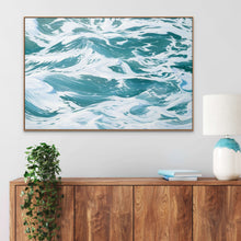 Aqua Symphony | Original Oil Painting Ocean Foam | 36"x24"