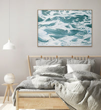 Aqua Symphony | Original Oil Painting Ocean Foam | 36"x24"