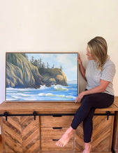 Cape Disappointment Lighthouse Art | Original Oil Painting | 36x24