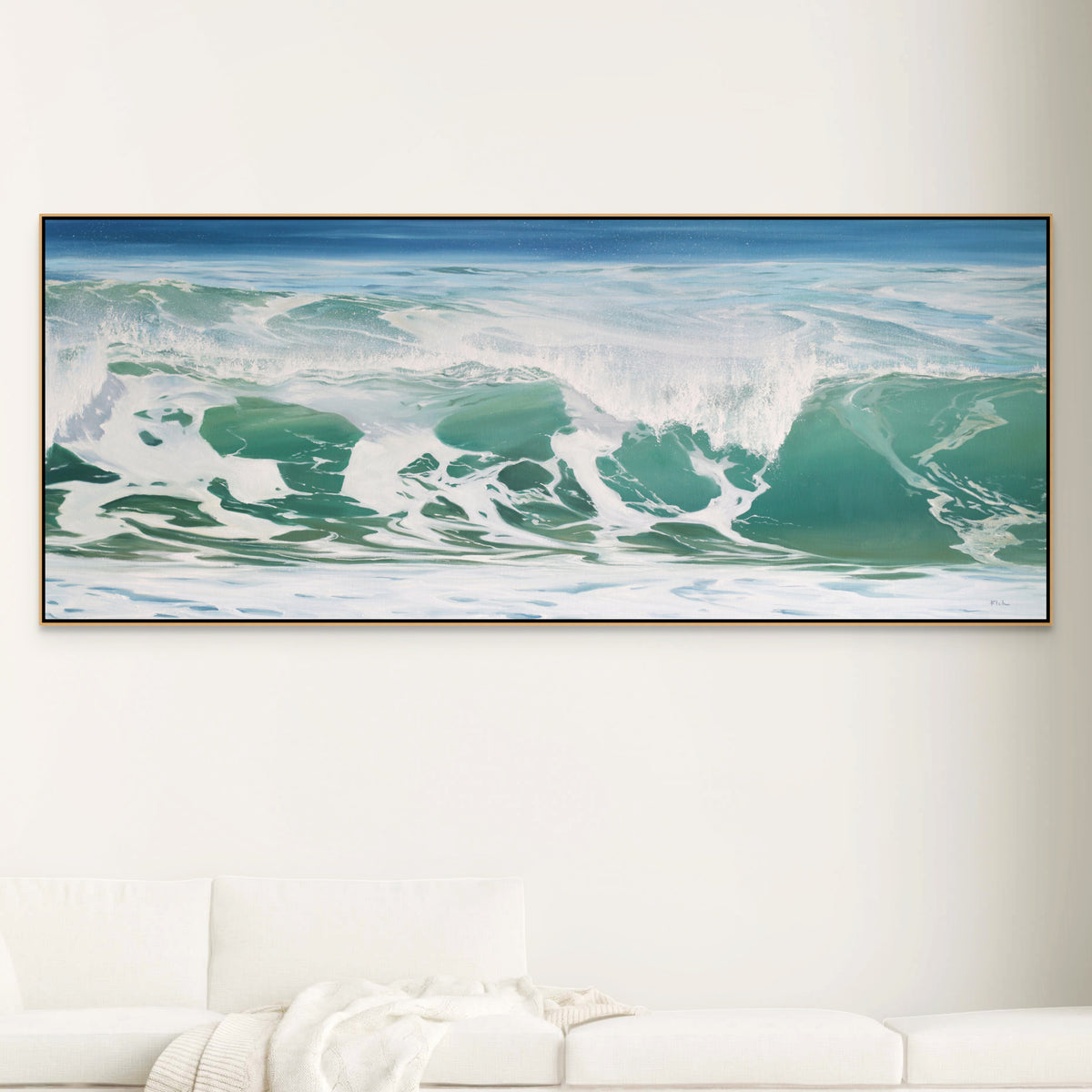 Large ocean art print - Gather you In selling - ocean wave art print of painting in wave