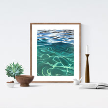 Mirrors | Above Below Clear Blue Water Light Canvas Art Prints | 16x24