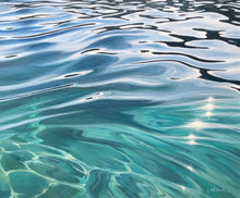 Clear water artwork decor bright blues and clear water Julie Kluh Art water artwork