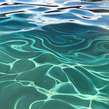 Mirrors | Above Below Clear Blue Water Light Canvas Art Prints | 16x24