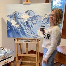 Mt Olympus | Snowy Blue Olympic Mountain Prints | 40x30