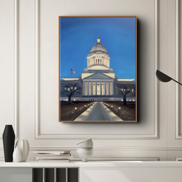 Capitol Building Protest Oil Painting of Washington State Capitol Building, Olympia WA – Julie ...