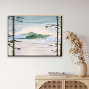 Pacific Overlook - Washington Coastal Trees & Waves - Art Print Release