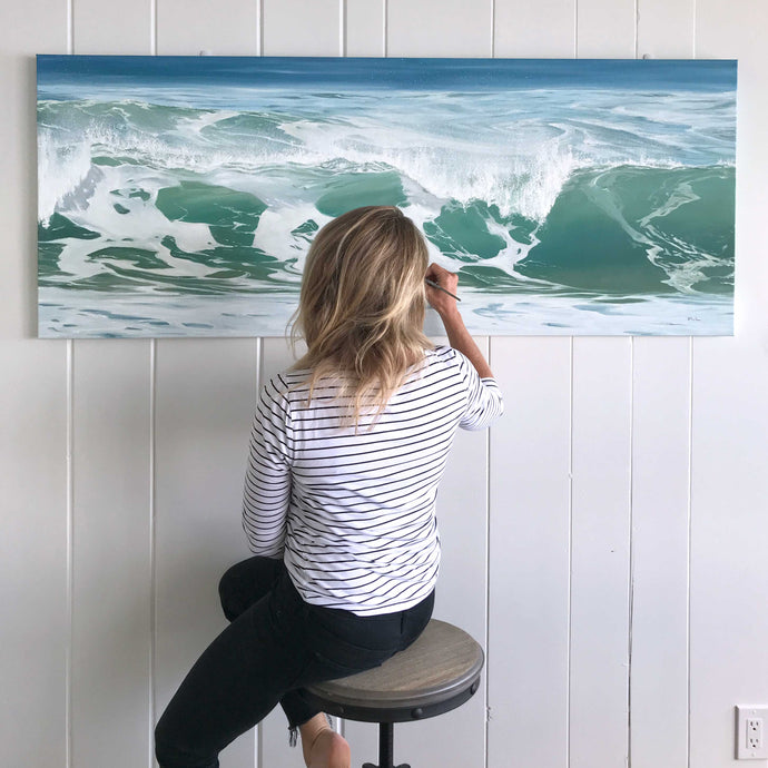 Large Commissioned Ocean Painting 🦋