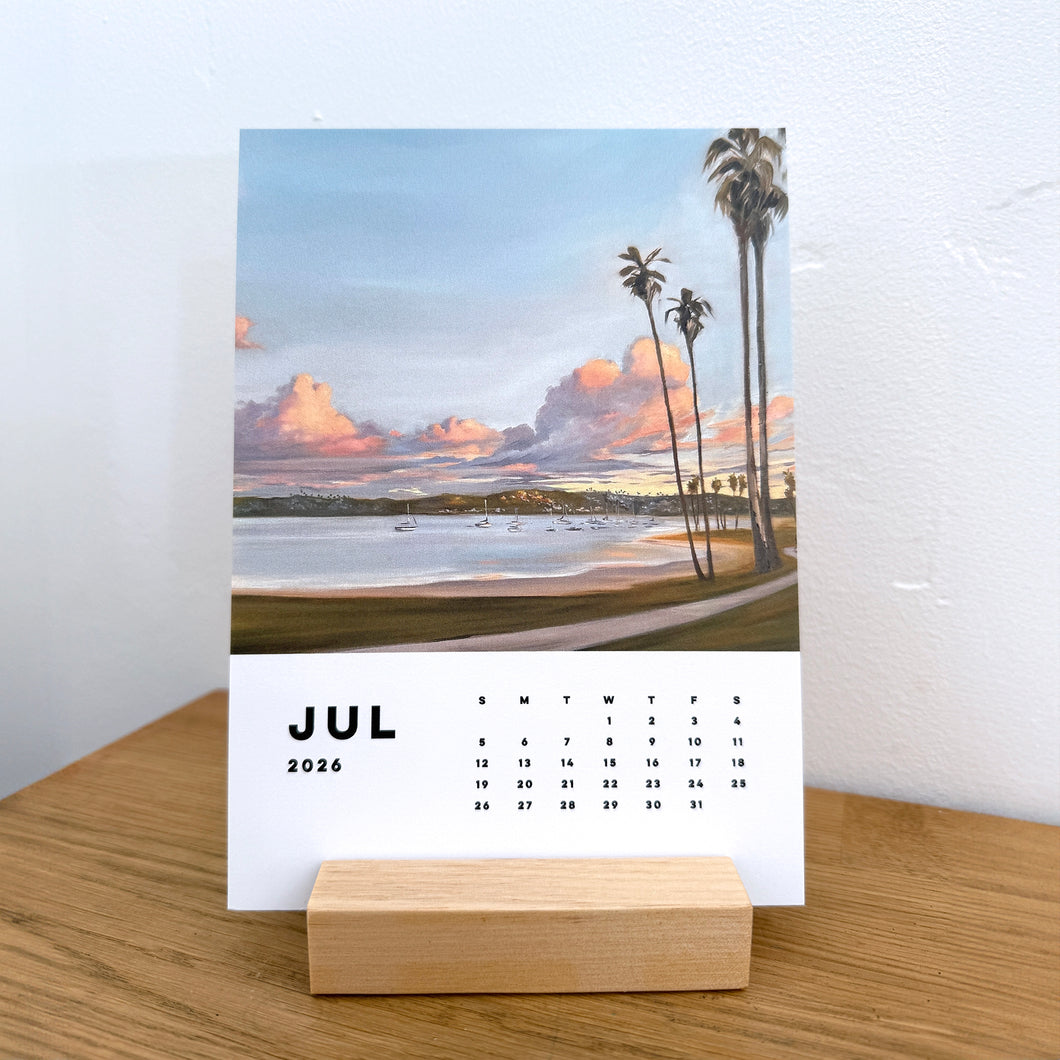 2026 Ocean Art Desk Calendar