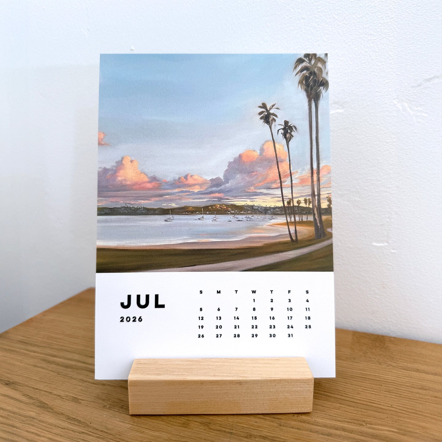 2026 Ocean Art Desk Calendar
