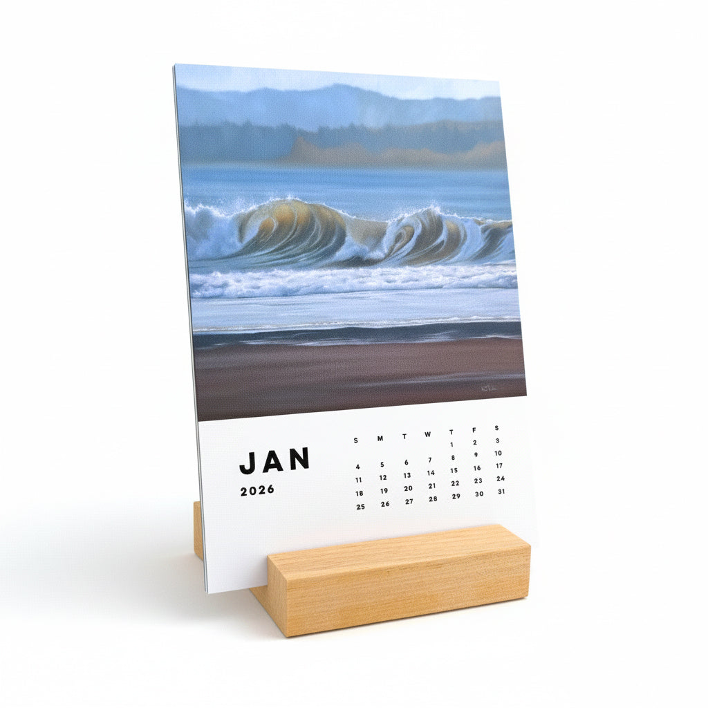 2026 Ocean Art Desk Calendar