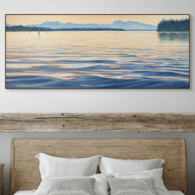 Budd Inlet Art Painting of Puget Sound Olympic Mountains