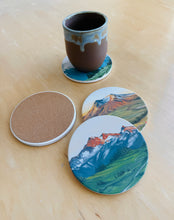 Load image into Gallery viewer, PNW Mountain Art Ceramic Coasters