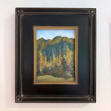 Quinault River Valley Oil Painting Framed in Black and Gold