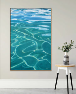 Teal Ocean | Clearwater Ocean Surface Canvas Prints | 40x60, 30x40, 20x30, 13x20