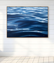 Bluewater | Blue Serene Calming Water Painting Large Canvas Art Prints | 10x8, 20x16, 24x18, 40x30