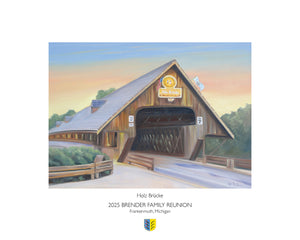 Holz Brucke Art Painting Print, 8x10