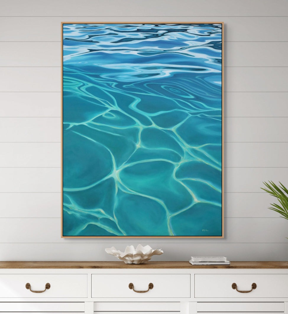 Tranquility | Clear Water Turquoise Surface Canvas Prints | 18x24, 24x36, 36x48