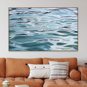 Lake Cushman | Abstract Teal Aqua Water Canvas Prints | 30x18, 48x30