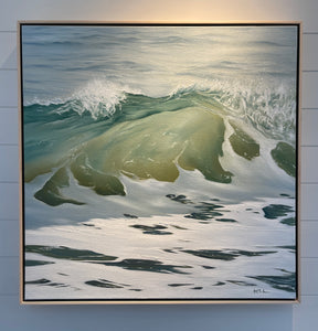 Lucid | Ocean Wave Luminous Oil Painting | 30x30
