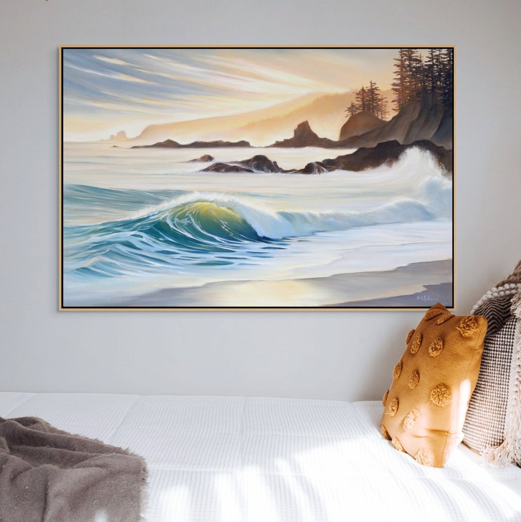 Gold Coast | Pacific Northwest Ocean Original Oil Painting | 36x24