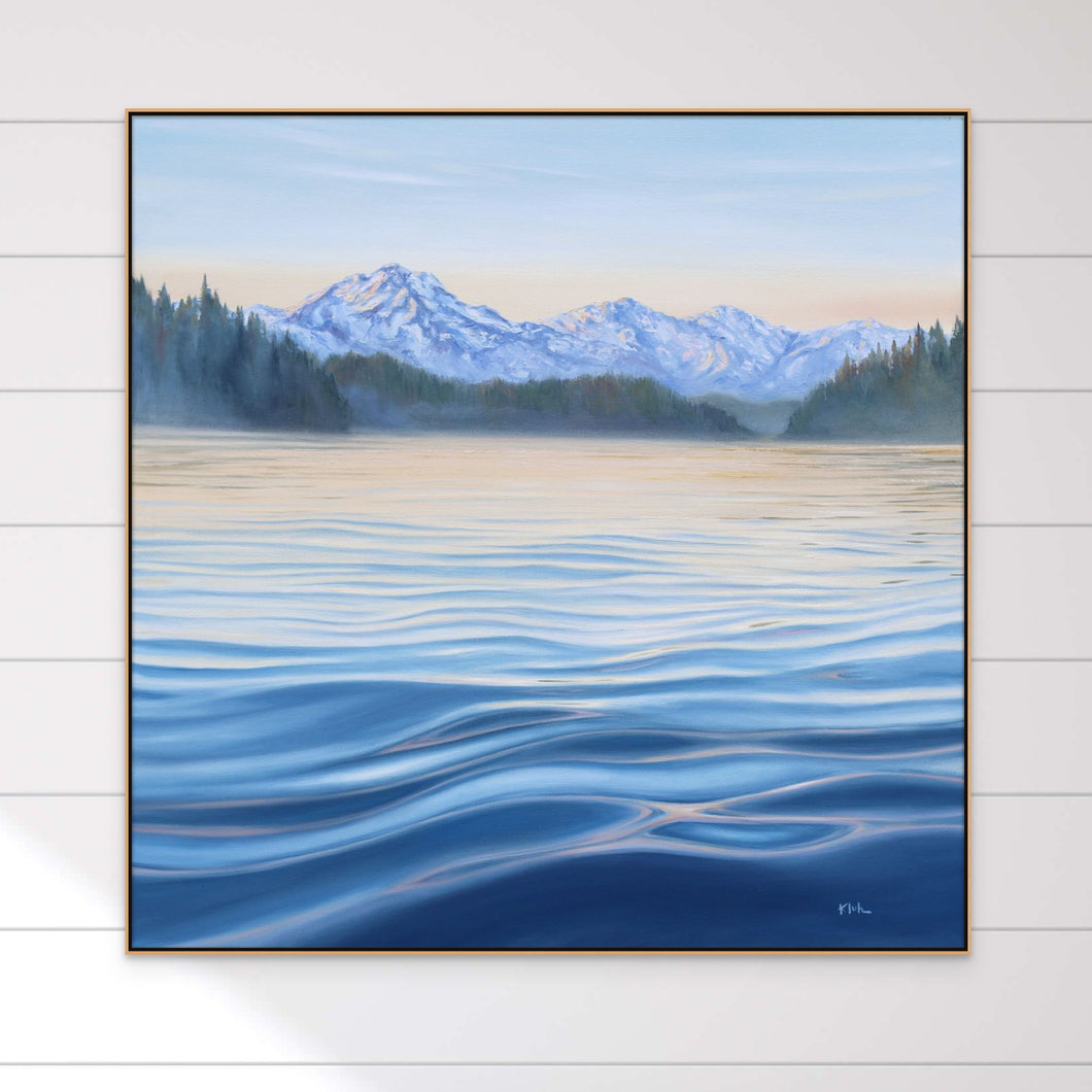 Harmony | Puget Sound and Olympic Mountains Calming Water Canvas Print | 18x18 30x30