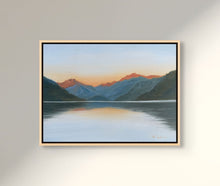 Crescent Lake Original Oil Painting - Oil on Canvas Framed 12"x9"