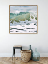 Lucid Ocean Wave Oil Painting Prints Washington Coast Glowing Light Art | 18x18, 30x30