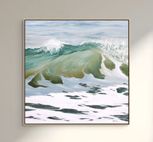 Lucid Ocean Wave Oil Painting Prints Washington Coast Glowing Light Art | 18x18, 30x30