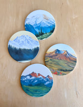 Load image into Gallery viewer, PNW Mountain Art Ceramic Coasters