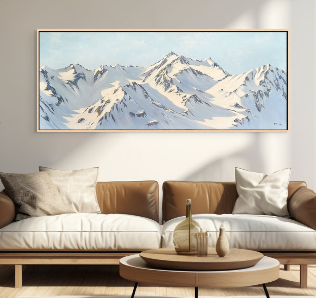 Olympic National Park Painting Mt Olympus Art Oil Painting | Panoramic Prints | 20x8, 30x12, 40x16, 60x24