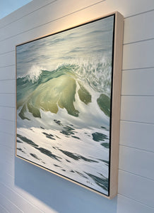 Lucid | Ocean Wave Luminous Oil Painting | 30x30