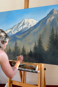 Packwood Painting View of Mt Rainier Art, 11x14, 16x20, 24x30, 30x40