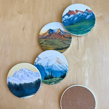 PNW Mountain Art Ceramic Coasters