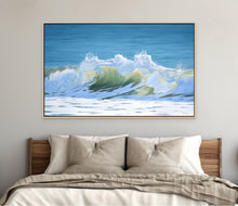 Glowing Ocean Artwork Green & Blue Portals | Canvas & Paper Prints | 20x12, 30x18, 40x25, 48x30