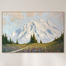 Rainier Meadow | Mt Rainier Wildflower Painting Art Prints Canvas | 48x32, 36x24, 24x16, 18x12