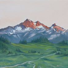 Tatoosh Alpinglow | Paradise Mt Rainier Oil Painting | 10x10