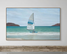 Zihuatanejo Mexico Art Oil Painting Prints Canvas Hobie Cat Sailboat