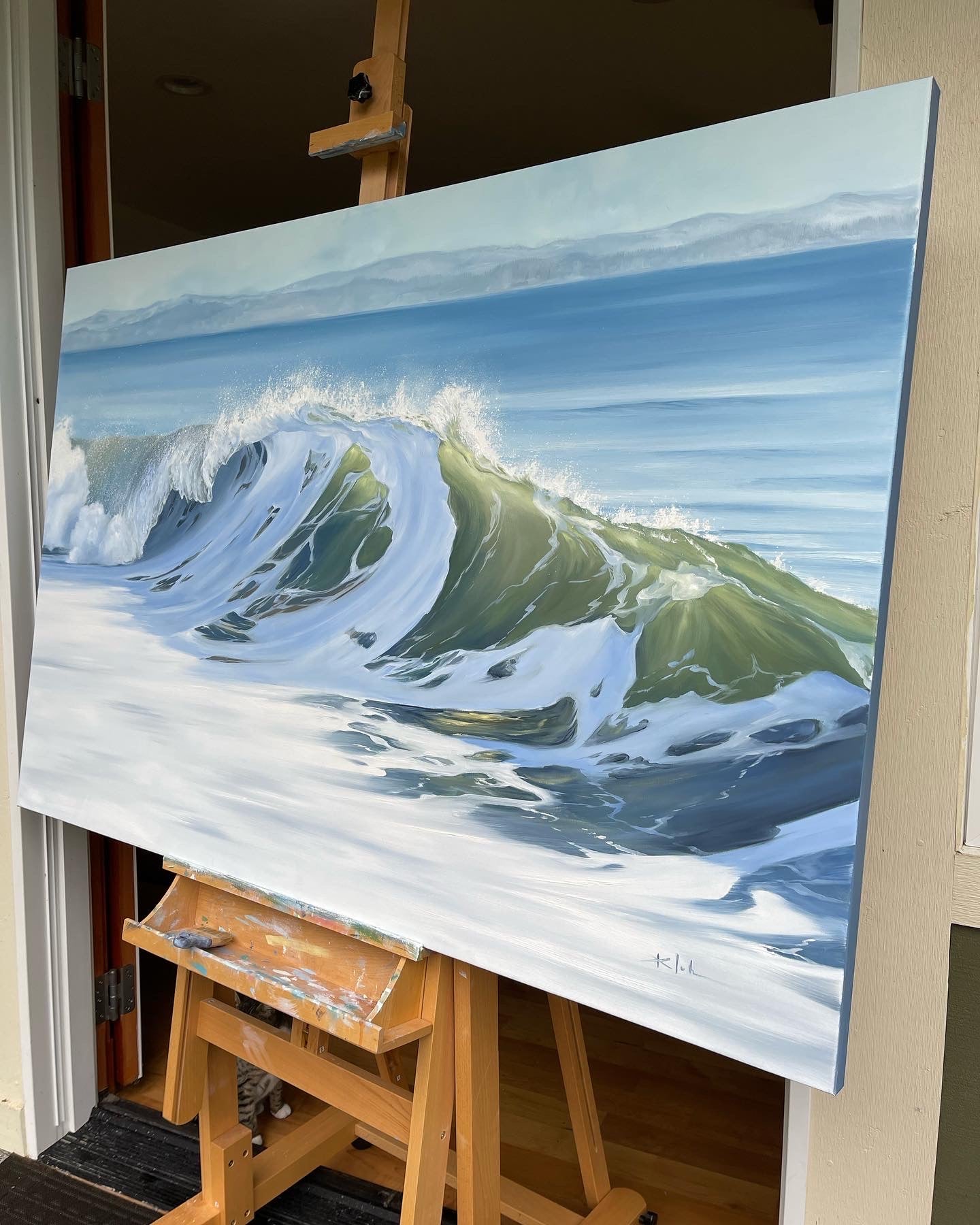 Resilience, Ocean Wave Art Large Canvas Prints