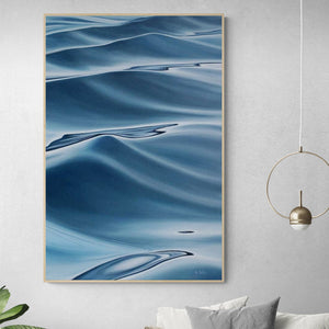 Summer Waves | Calm Blue Water Oil Painting Prints | 48x32, 24x36, 18x27