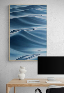 Summer Waves | Calm Blue Water Oil Painting Prints | 48x32, 24x36, 18x27