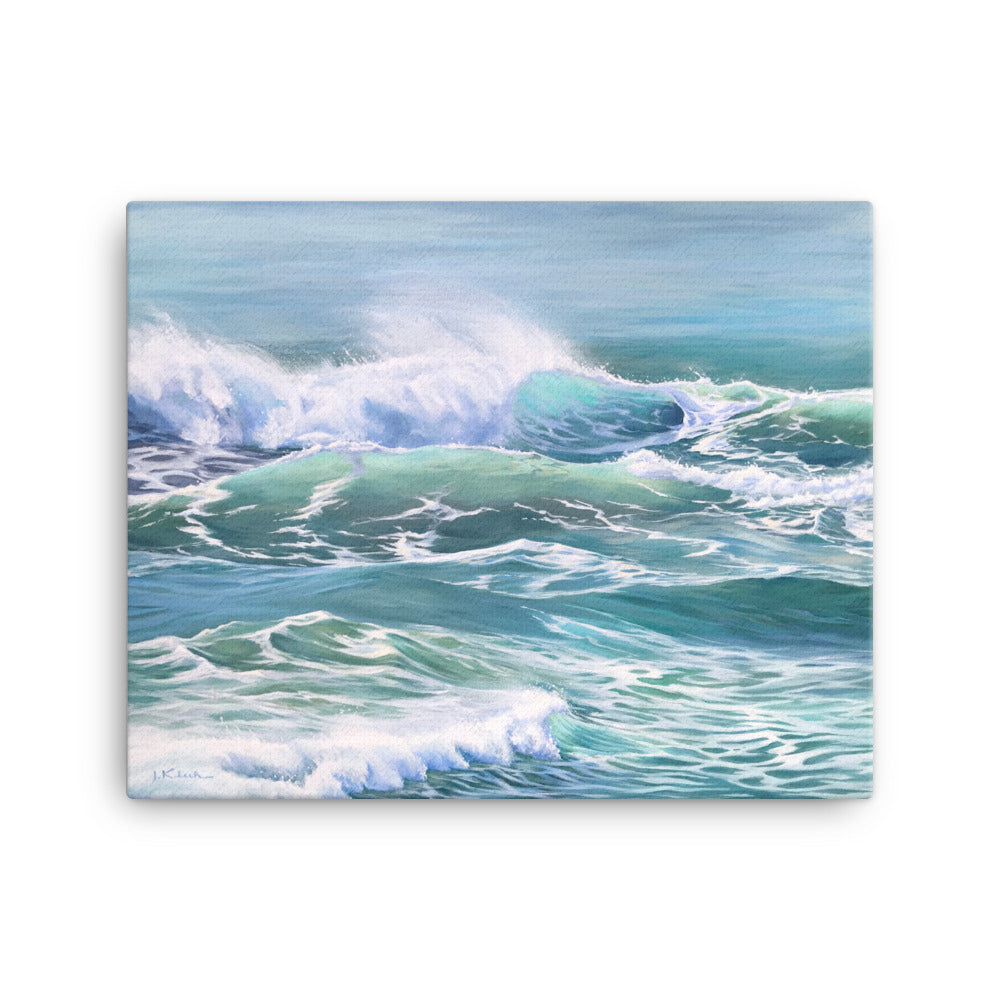 Ocean Painting Acrylic Original Echoes of Summer 16 x 20 on Canvas