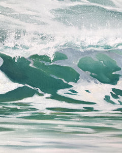 Exhale | Washington Coast Wave Art Canvas Prints | 20x16, 24x18