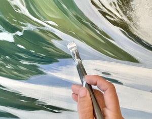 Acceptance | Bright Ocean Wave Art Canvas Prints | 30x18, 40x24, 60x36