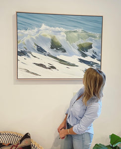 Fine art ocean wave paintings - Julie Kluh surf sea art