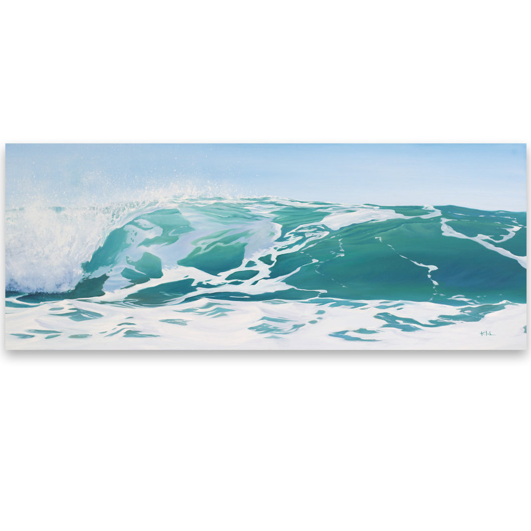 Hope | Large Horizontal Ocean Wave Painting Prints | 40x16, 60x24