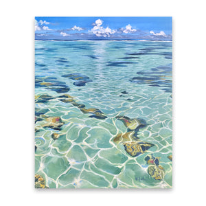 Light Cracks | Tahitian Lagoon Clear Water Reef Art Prints | 12x16, 16x20, 35x44