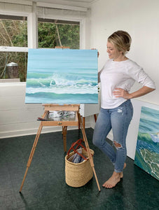 Ocean Air | Bright Coastal Seascape Washington Surf Canvas Prints | 20x16, 24x18
