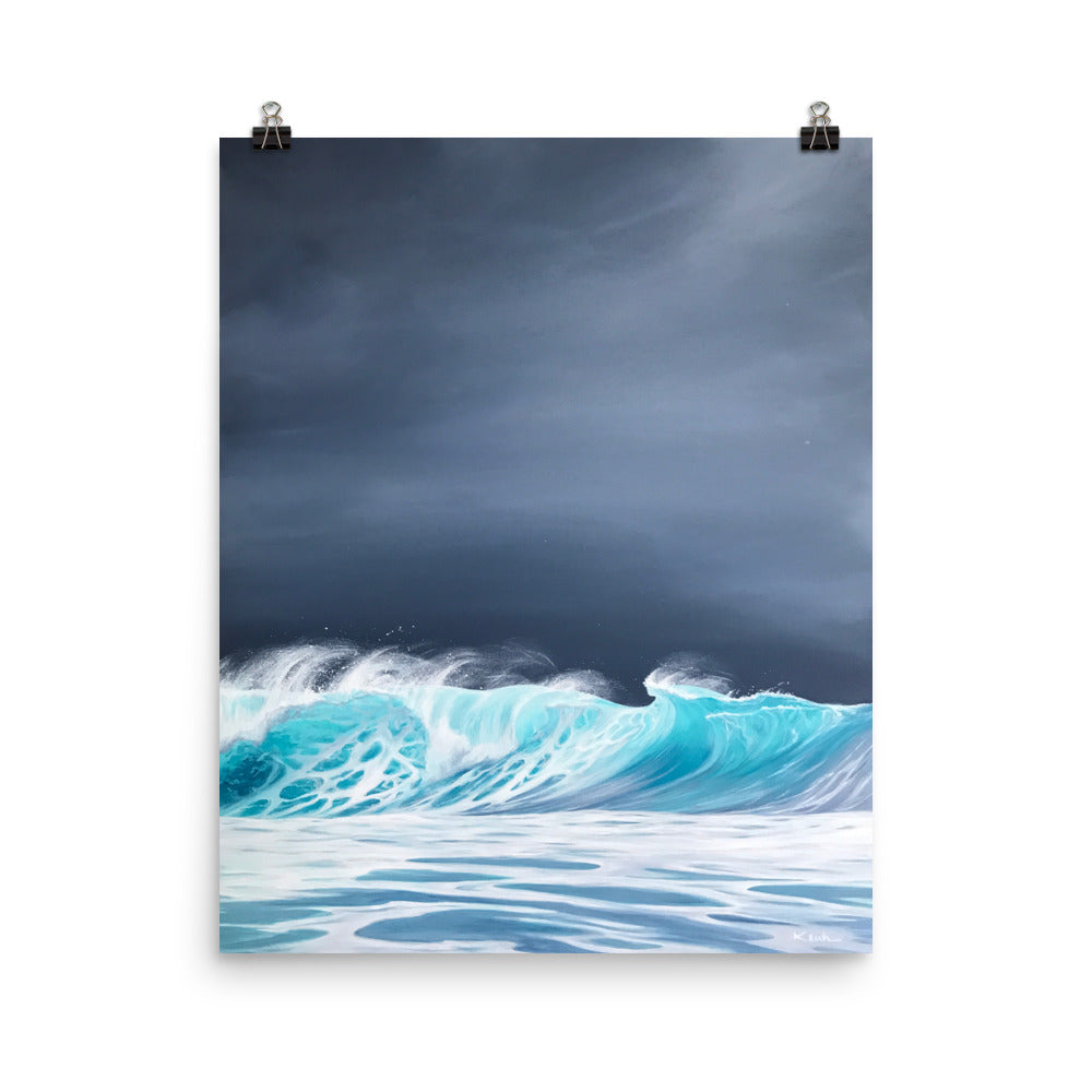Storm Break | Tropical Wave Tahiti Art Prints | 16x20