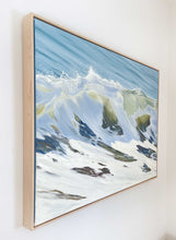 Fine art gallery framed ocean wave art painting